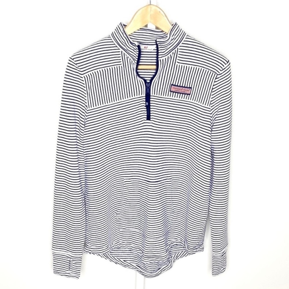 Vineyard Vines Mixed Stripe Relaxed Shep Shirt Navy White Size XXS